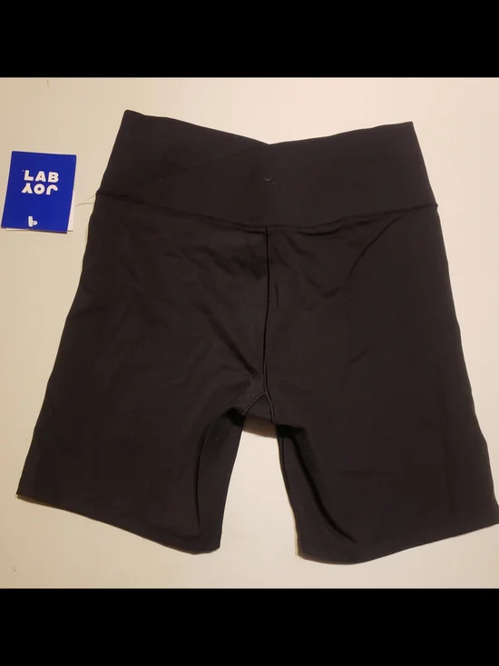 JoyLab Black High-Waist V-Front Bike Shorts - Picture 2 of 4